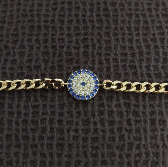 isabella m. Evil😈 Eye👁️ Curb Link Chain Bracelet - Picture 3 of 15